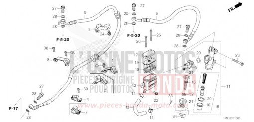 REAR BRAKE MASTER CYLINDER CRF1100AS de 2025
